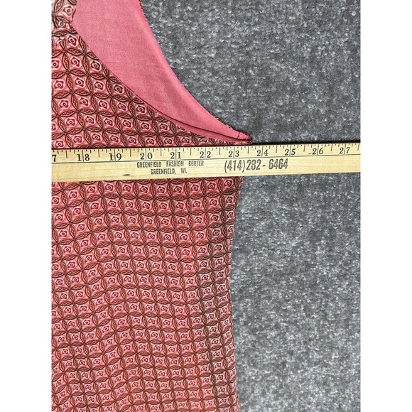 Roz & Ali Woman Embellished Tunic Tank Top Womens Size 1X Peach‎ Geometric Lined - Picture 8 of 9